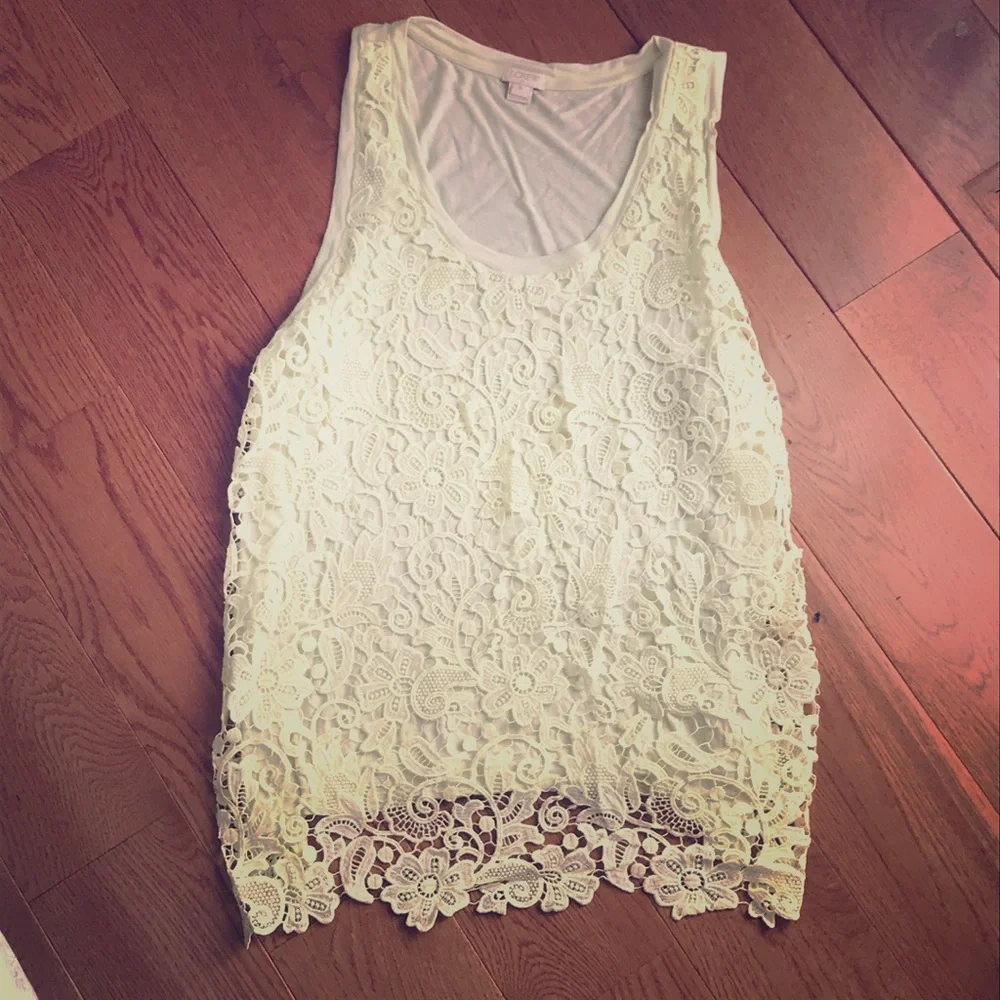 J.Crew Lace Tank Top XL